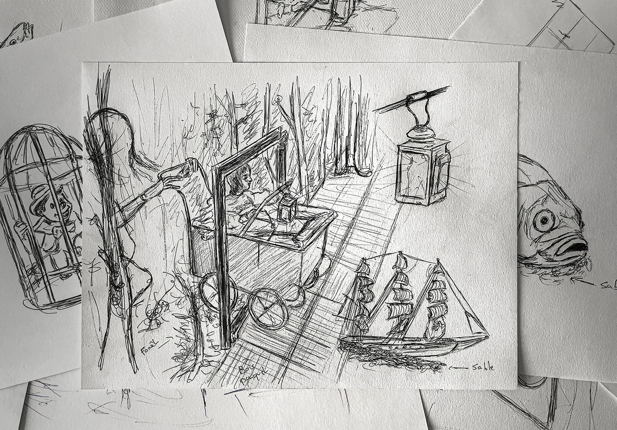 Travail sur le concept et la composition